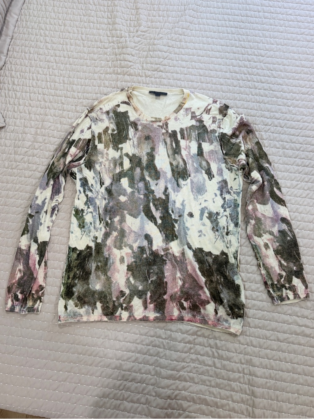 John Varvatos Romain Crewneck Sweater Men’s Large Abstract